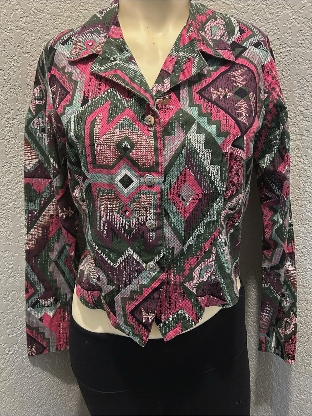 Crop vintage roughrider women’s blouse size medium
